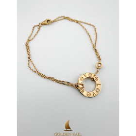Золотий браслет у стилі Cartier 